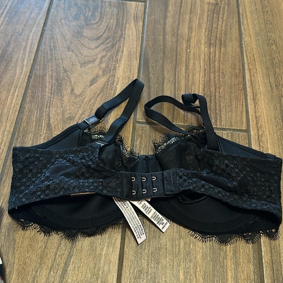 Brand New 34 DD Dream Angels black lace lightly lined black bra - Picture 2 of 4